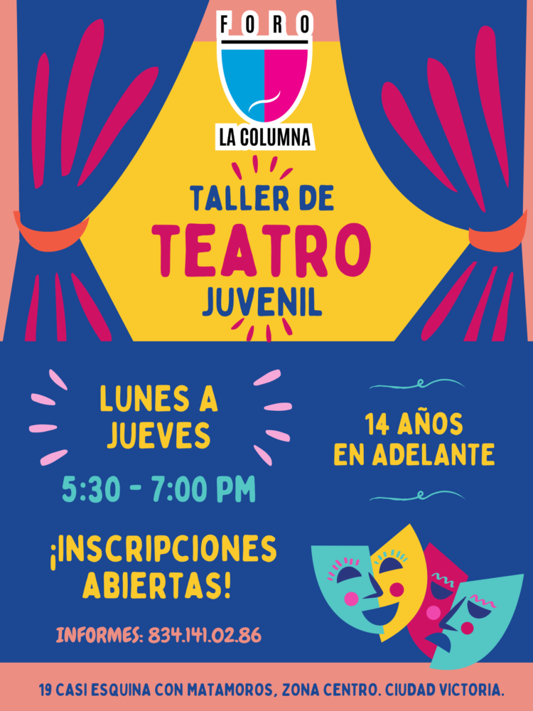 Inician clases de teatro para jóvenes en Foro la Columna