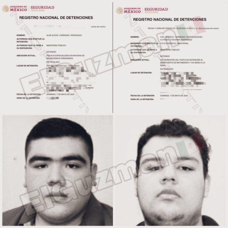 Autoridades federales confirman la detención de hijos de un líder del CDG