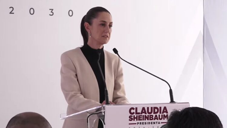 Claudia Sheinbaum, virtual presidenta electa de México en conferencia de prensa.