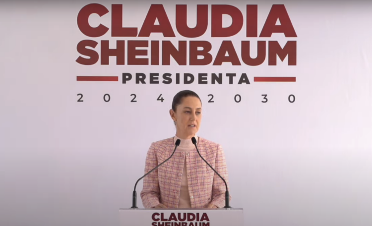 Claudia Sheinbaum. Foto tomada de video