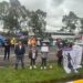Trabajadores del Poder Judicial realizan jornada de bloqueo de carreteras en México. Foto cortesía Romeo Santos