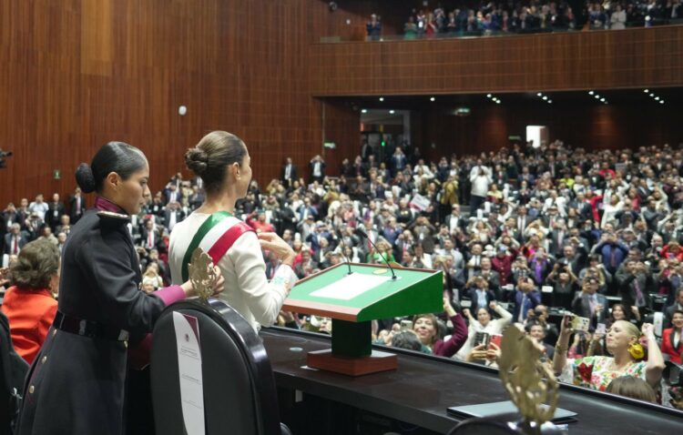 El primer discurso de Claudia Sheinbaum como presidenta de México. Foto de X Américo Villarreal