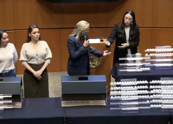 #EnVivo Comienza sesión del Senado para insaculación de aspirantes a jueces, magistrados y ministros. Foto tomada de video