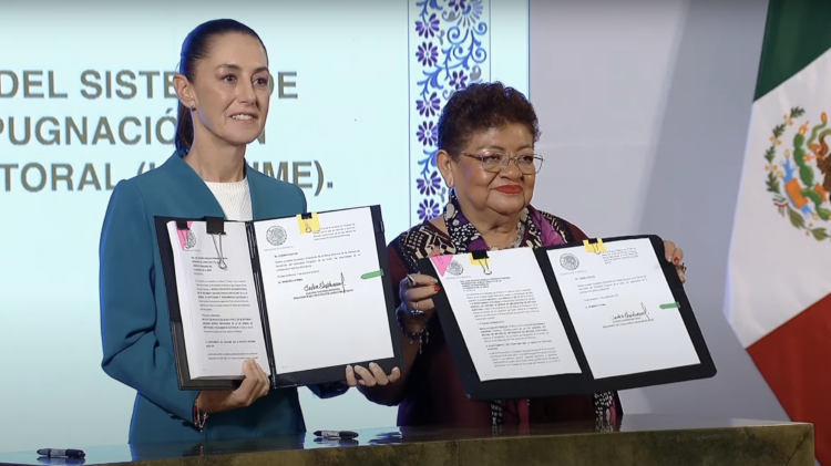 Sheinbaum enviará al Senado iniciativa para la clarificación de elección de jueces y magistrados. Foto tomada de video