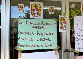 Trabajadores de jurisdicción sanitaria protestan por falta de pagos | Foto: Josué Escamilla