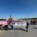 Manifestación en el Puente del Comercio Mundial de Nuevo Laredo; exigen justicia y responsabilidad a las fuerzas de seguridad. Foto EnUn2x3