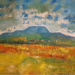 Pintura al óleo elaborada en 2019 por el maestro Alejandro Rosales Lugo que representa el Cerro del Aire en Abasolo, Tamaulipas. Colección: José Luis Aguilar Guajardo.