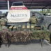 Decomisan un artefacto explosivo improvisado, un vehículo monstruo y cartuchos en Matamoros. Foto de SSPC