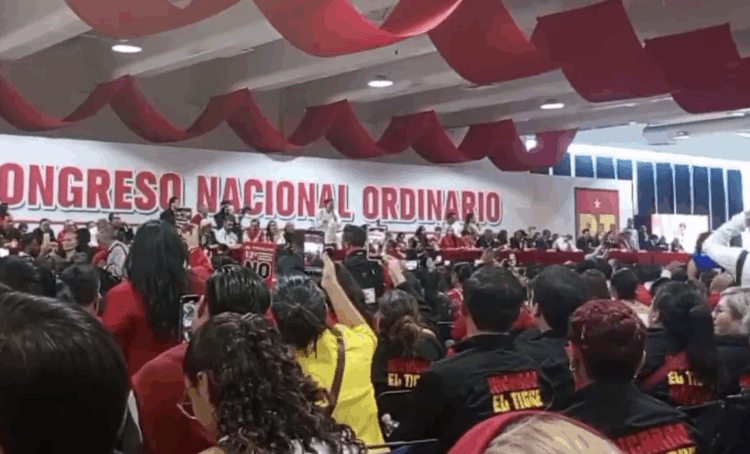"No lo merezco": Noroña tras abucheos en Congreso Nacional del PT. Foto tomada de video