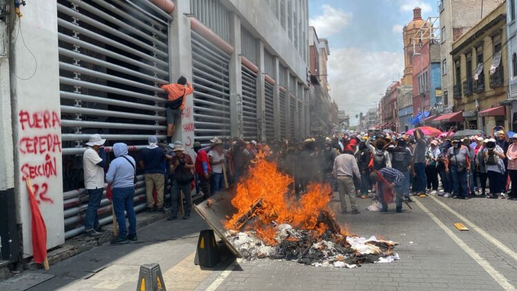 Manifestaciones deben ser pacíficas: Sheinbaum sobre CNTE. Foto de X