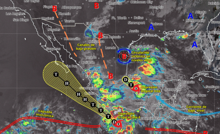 Tormenta Barry | Foto: Conagua