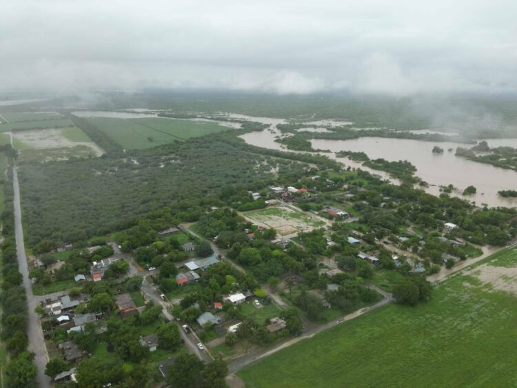 Al menos 330 viviendas se inundaron en Tamaulipas por Barry. Foto de Protección Civil Tamaulipas