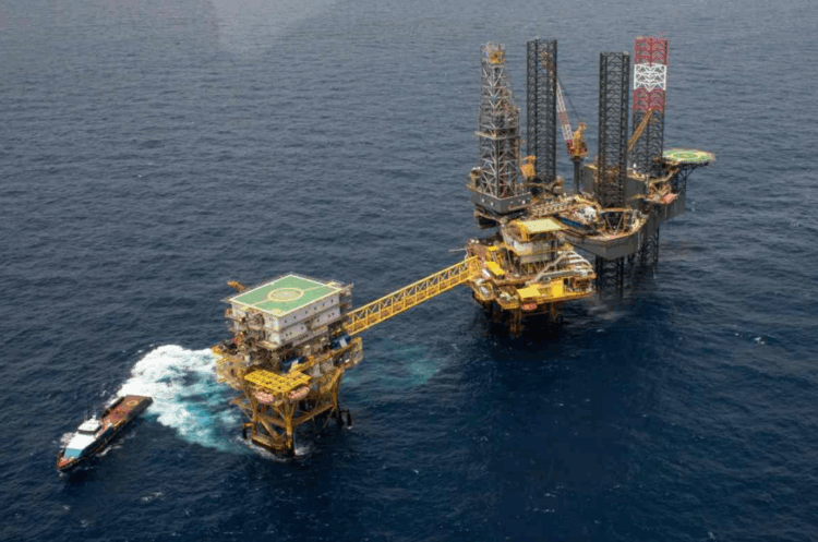 Imagen ilustrativa de una plataforma petrolera. Foto de Pemex