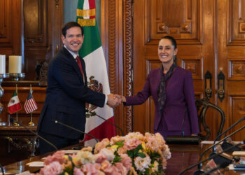 #EnVivo Conferencia de prensa tras reunión de Sheinbaum con Rubio. Foto de X Gobierno de México