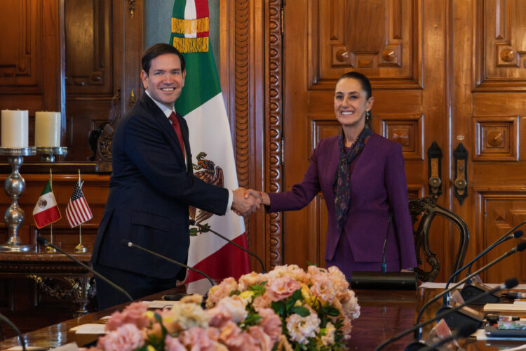 #EnVivo Conferencia de prensa tras reunión de Sheinbaum con Rubio. Foto de X Gobierno de México