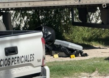 Localizan posibles restos humanos en una bolsa negra en Reynosa. Foto de Facebook