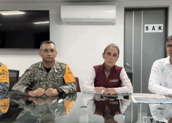 Sheinbaum supervisa monitoreo del río Pánuco en Tampico. Foto tomada de video