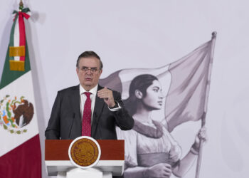 Ebrard asegura que ya está en marcha la revisión del T-MEC. Foto de Presidencia de México