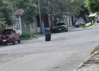 Localizan posibles restos humanos en un bote de basura en Madero. Foto de Facebook
