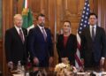 Quedó muy claro que hay colaboración pero no subordinación: Sheinbaum sobre visita de Mullin. Foto de X Claudia Sheinbaum