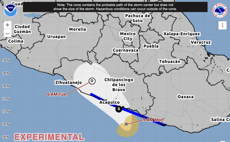 Llaman a extremar precauciones por tormenta tropical Boris en el Pacífico. Foto de NOAA
