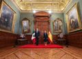 Sheinbaum recibe al rey Felipe VI de España en Palacio Nacional. Foto de Presidencia