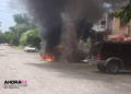 Incendian taxis en Apatzingán por cobro de piso | Foto Andres Resillas Mejía